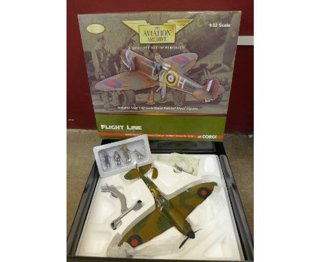 A Corgi Aviation Archive 1:32 scale Flight Line Collection Spitfire MK1A, boxed
