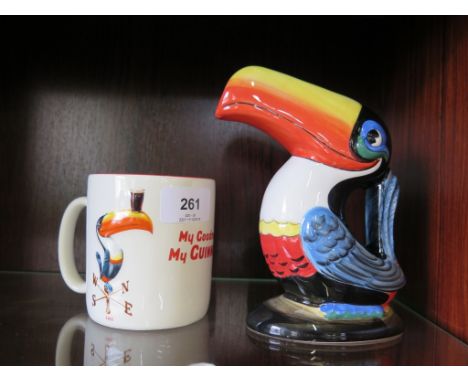 Official Guinness 2001 cup 'My Goodness My Guinness' Toucan mug 1935-1955 together with Guinness Toucan ceramic mug (small si