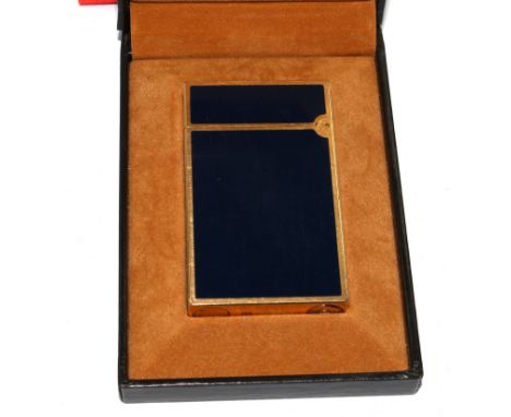 A S.T. Dupont enamel cigarette lighter in original box 