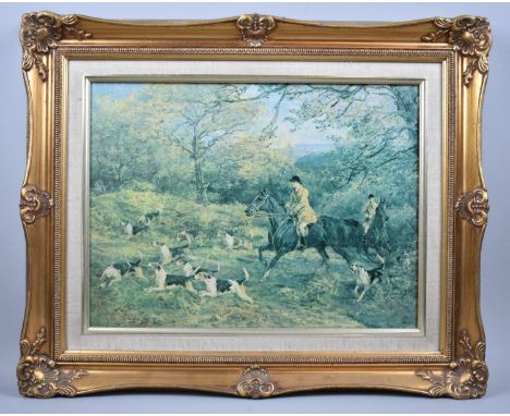 A Gilt Framed Hunting Print, 40x29cm 