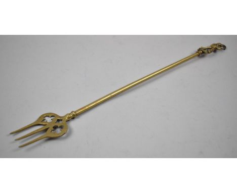 A Souvenir Brass Toasting Fork, Exmoor Pixie 