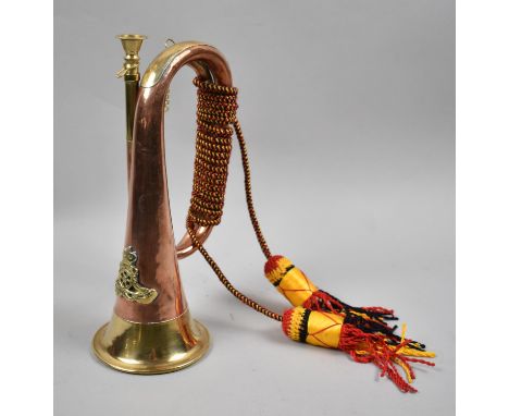 A Reproduction Military Style Bugle with the Badge for the Royal Artillery 
