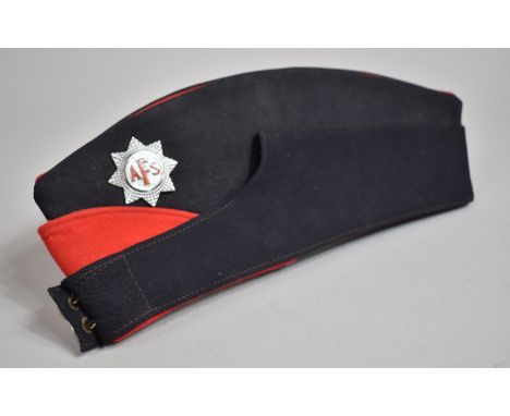 A Vintage Auxiliary Fire Service Beret with Enamelled Badge 