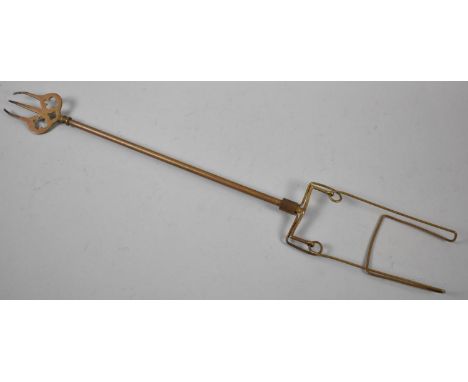 A Vintage Brass Double Ended Toasting Fork 
