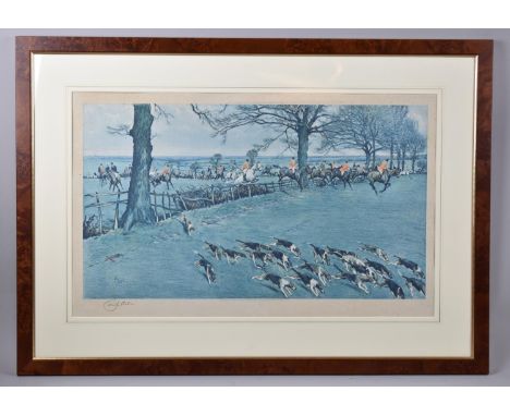 A Signed Sporting Print After Cecil Aldin, "Hunting Countries - The Garth", Artist Proof Stamp and Signed in Pencil to Border