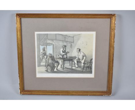 A Framed Lithograph, Our Traveller's Bungalow, 21x16cm 