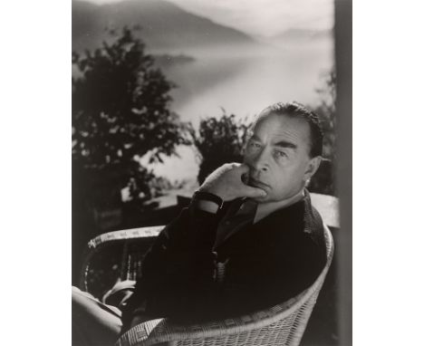 Herbert List (Hamburg 1903 – 1975 München). Erich Maria Remarque, Ascona. 1952Vintage. Silbergelatineabzug. Agfa-Brovira-Papi