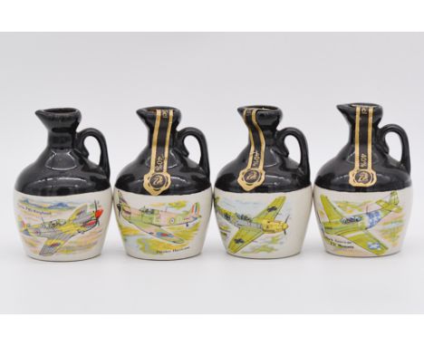 Twenty three assorted Rutherford's ceramic decanters, blended Scotch whisky, including WWII Aircraft series on stoneware deca