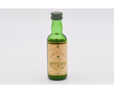 Lagavulin, 12 year old, single Islay malt Scotch whisky, 1980s bottling, 5cl, 43%.