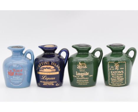 Twenty eight assorted whisky miniatures in ceramic jug decanters, mostly blends bottled late 1980s, early 1990s, including Sp