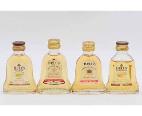 Assorted blended Scotch whisky miniatures, including Bells and Dimple bottlings from 1970s to early 2000s, and various other 