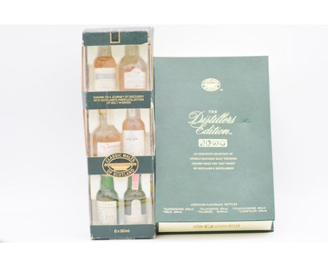 Classic Malts of Scotland, two presentation miniature sets, including:Distillers Edition, first release - Glenkinchie 1986, 4