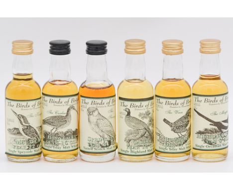The Whisky Connoisseur miniatures series - The Birds of Britain, a set of twelve, the labels with illustrations after Thomas 