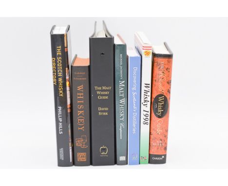 Twenty two various reference books and guides relating to whisky, late 20th century, including The Definitive Guide to buying
