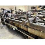 LEBLOND TREPANNING LATHE, 24" X 300" CC, 16" 3-JAW CHUCK, 8" HOLE THRU, THREADING, BALDOR ADJUSTABLE