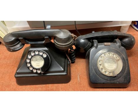 TWO VINTAGE DIAL UP TELEPHONES A/F