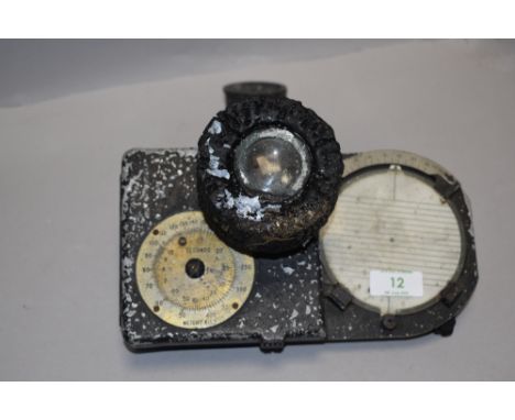 A RAF WWII drift recorder, with blackened body,MKII NHT/R/7/53.