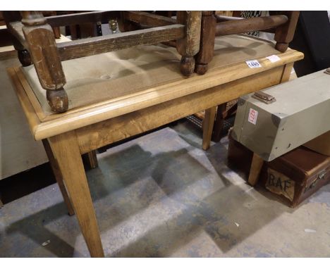 Vintage piano stool with two further stools.  Not available for in-house P&amp;P, contact Paul O'Hea at Mailboxes on 01925 65