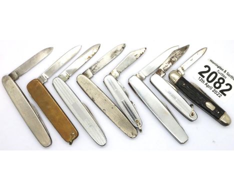 Eight Richards Of Sheffield multi blade knives. P&amp;P Group 1 (£14+VAT for the first lot and £1+VAT for subsequent lots) 