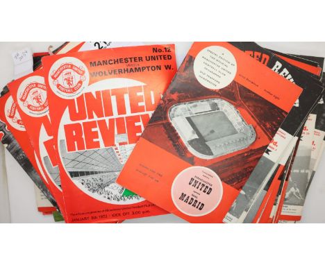 Eighty six Manchester United programmes 1960-1961 season and later. P&amp;P Group 3 (£25+VAT for the first lot and £5+VAT for