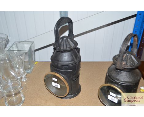 A vintage style railway lamp