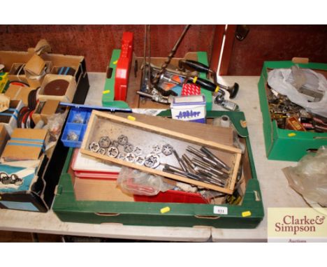 Two boxes of various hand tools