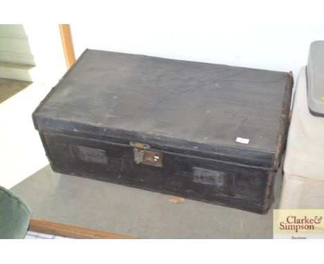 An old canvas trunk 