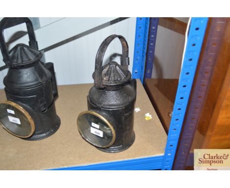 A vintage style railway lamp