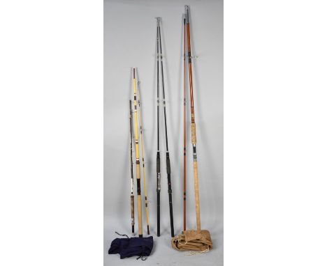 Five Various Vintage Fishing Rods, Some Condition Issues