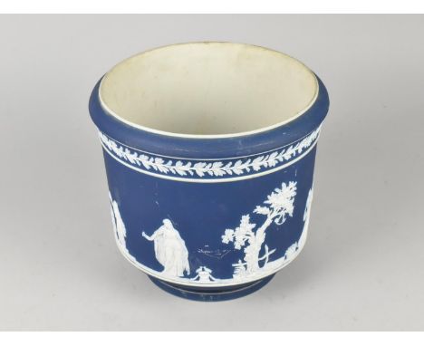 A Wedgwood Jasperware Planter, 19cm high and 20cm Diameter