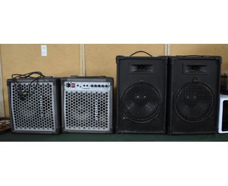 A Torque Powered Stage Monitor and Speaker Together with Two Further Speakers (unchecked)