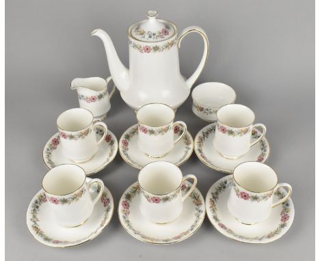 A Paragon Belinda Coffee Set for Six to Comprise Cups, Saucers, Coffee Pot, Milk Jug and a Sugar Bowl