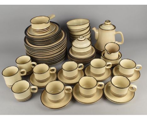 A Denby Sahara Service to Comprise Plates, Bowls, Cups, Saucers etc (Various Condition)