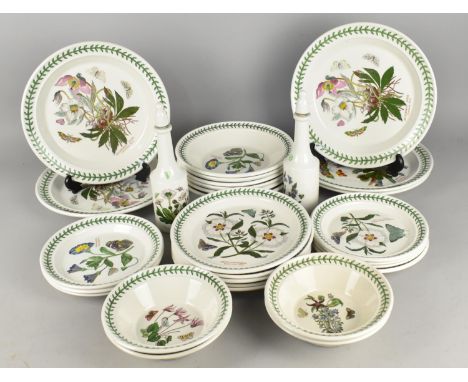 Collection of Portmeirion Botanic Garden to Comprise Five Large Plates, Five Small Plates, Seven Side Plates, Oil and Vinegar