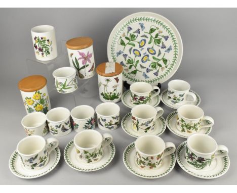 A Collection of Portmeirion Botanic Garden to Comprise Cups and Saucers, Storage Jars, Pots etc (Various Condition)