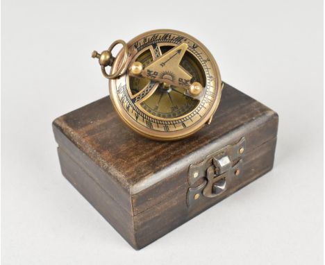 A Reproduction Cased Combination Compass and Sundial