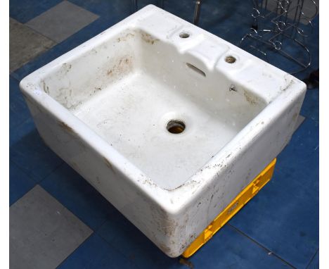 A White Glazed Belfast Sink, 61x54cm