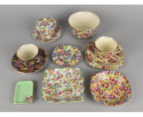 A Collection of Various Royal Winton and Other Chintz to Comprise Tea Cups and Saucers, Dishes etc