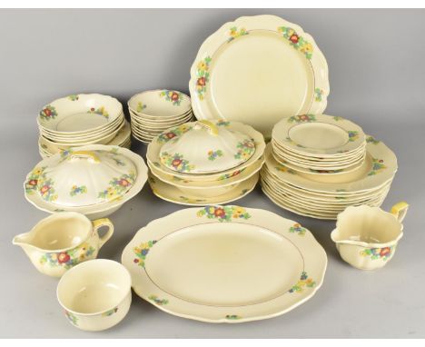 A Royal Doulton Minden Dinner Service to Comprise Tureens, Plates, Platter etc (Various Condition)