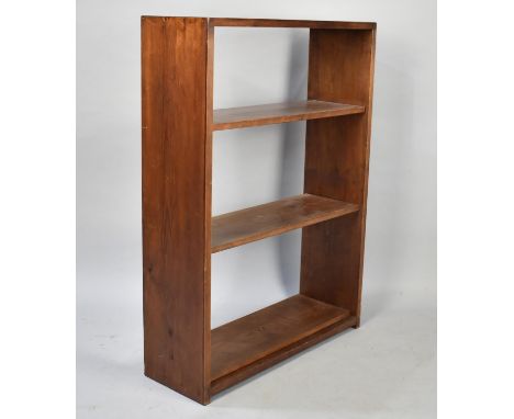 A Mid 20th Century Oak Two Shelf Open Bookcase, 66cms Wide