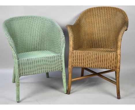 Two Lloyd Loom Tub Armchairs