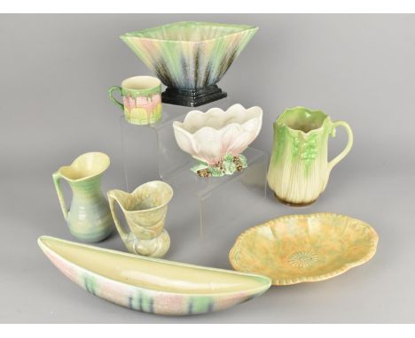 A Collection of Various Early/Mid 20th Century Ceramics to Comprise Drip Glazed Mug, Sylvac Planter, Deco Fan Planter etc (Va