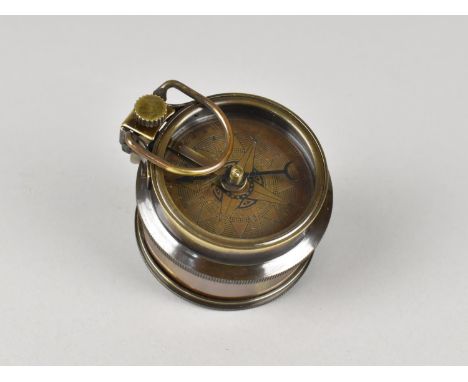 A Combination Compass and Tape Measure, Base Plate Inscribed "Life is a Journey, Not a Destination", 6cms Diameter