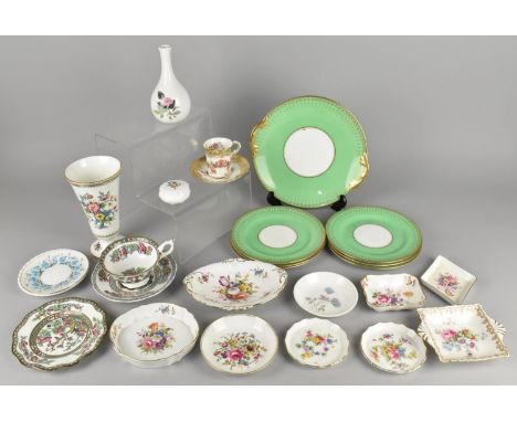 A Collection of Ceramics to Comprise Hammersley Coffee Can and Saucer, Dishes to Include Minton, Coalport etc, Royal Doulton 