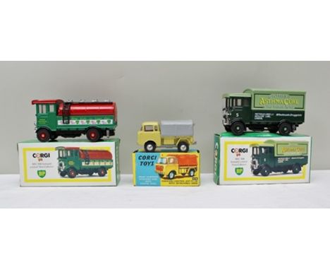 CORGI DIE-CAST MODELS including 470 Forward Control Jeep FC150 with detachable hoods, two Corgi AEC 508 Forward control 5-ton