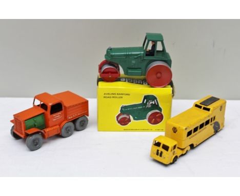 BUDGIE DIE-CAST MODELS AVELING BARFORD ROAD ROLLER 701 in OVB and Budgie Toys Mobile Traffic AA Mobile Traffic Control Unit w