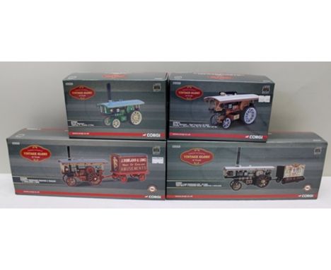 CORGI DIE-CAST VINTAGE GLORY OF STEAM MODELS including CC20309 Garrett Showmans Tractor and trailer - J Rowlands & Son, CC205