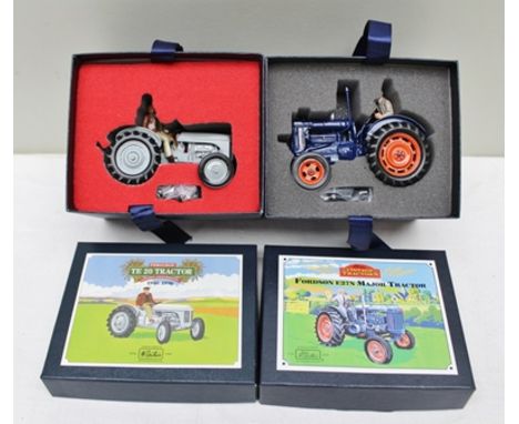 W BRITAIN VINTAGE TRACTOR DIE-CAST MODELS Fordson E27 N Major tractor and Ferguson TE20 tractor each in OVB 