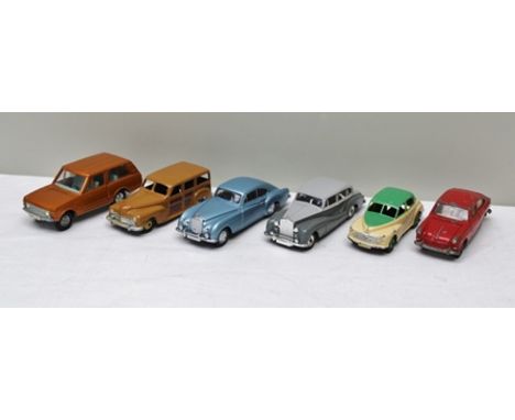 DINKY DIECAST including Bentley R-type continental, Rolls Royce Silver Wraith 150, Range Rover 192, Volkswagon 1500 163, Morr