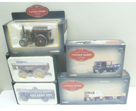 CORGI DIE-CAST VEHICLES VINTAGE GLORY OF STEAM including 80001 Sentinel Steam Wagon with crates Tate & Lyle, 80106 Fowler B6 